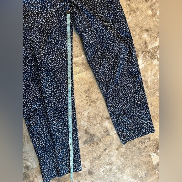 Piazza Sempione Blue and White Patterned Pants Size 10 - Picture 13 of 13